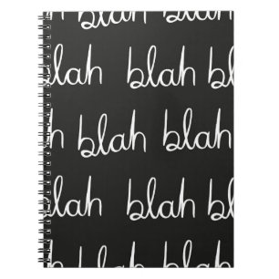 Blah blauw naadloos patroon. notitieboek