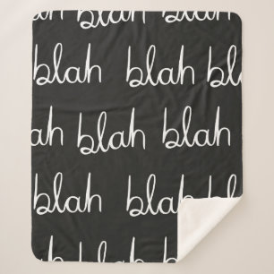 Blah blauw naadloos patroon. sherpa deken