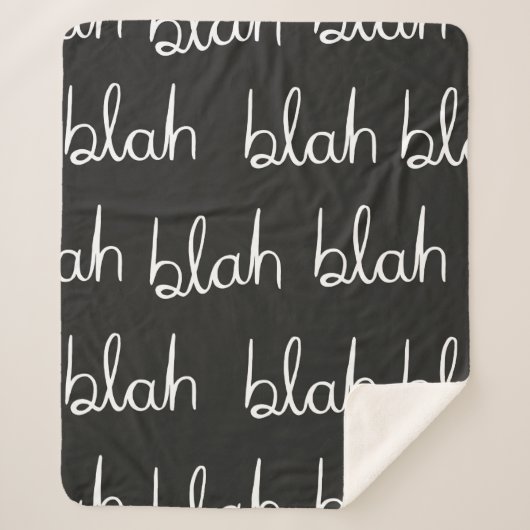 Blah blauw naadloos patroon. sherpa deken (Voorkant)