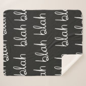 Blah blauw naadloos patroon. sherpa deken (Voorkant (horizontaal))