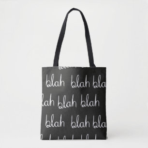 Blah blauw naadloos patroon. tote bag