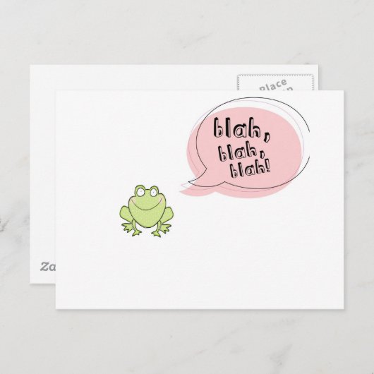 Blah Frog Briefkaart (Voorkant / Achterkant)