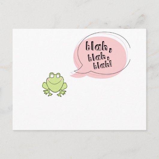 Blah Frog Briefkaart (Voorkant)