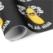 Blah-nana Grappige Banaan Pun Donker BG Cadeaupapier (Rol Hoek)