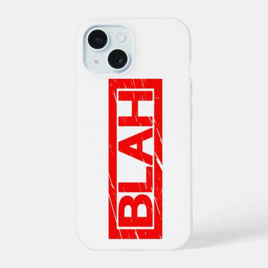 Blah Stempel iPhone 15 Case (Achterkant)