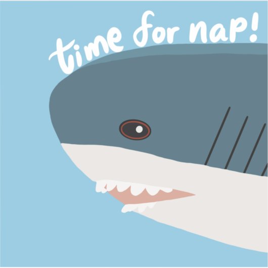 Blahaj IKEA Haaiensticker Sticker (Voorkant)