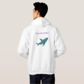 Blahaj voor President hoodie (Achterkant volledig)