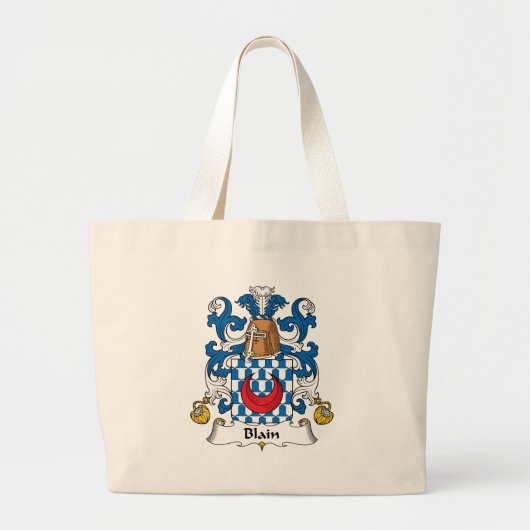 Blain Family Crest Grote Tote Bag (Voorkant)