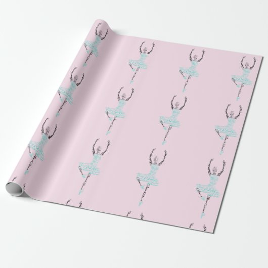 Blaine Ballerina Dance Gift Cadeaupapier (Uitgerold)