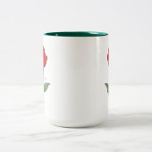 Blaine heeft een pen - Roos Tweekleurige Koffiemok (Center)