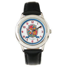 Blaine jongens aangepaste naam kuif rood blauw gee horloge