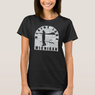 Blaine Lake Ice Vissen Michigan T-shirt