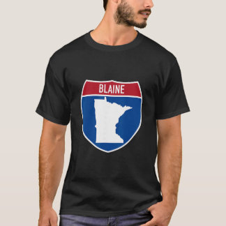 Blaine Minnesota Kaart Snelweg Interstate Bord Sou T-shirt