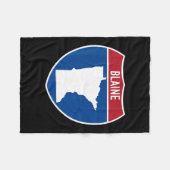 Blaine Minnesota Map Highway Interstate Sign Souve Fleece Deken (Voorkant (Horizontaal))