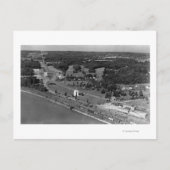 Blaine, WA Vogels Oog Uitzicht en Int. Vredespleis Briefkaart (Voorkant)