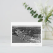 Blaine, WA Vogels Oog Uitzicht en Int. Vredespleis Briefkaart (Staand voorkant)