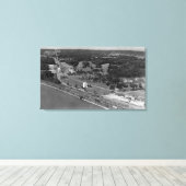 Blaine, WA Vogels Oog Uitzicht en Int. Vredespleis Canvas Afdruk (Insitu (Houten vloer))