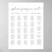 BLAIR Alfabetische bruiloft zitgrafiek Poster (Voorkant)