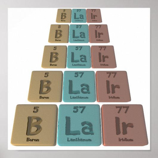 Blair as Boron Lanthanum Iridium Poster (Voorkant)
