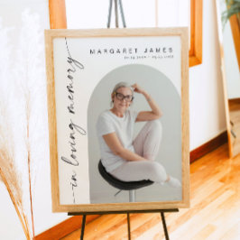 BLAIR Boho Arch Foto Memorial Begrafenis Welkom Poster