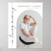 BLAIR Boho Arch Foto Memorial Begrafenis Welkom Poster (Voorkant)