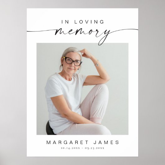 BLAIR Boho Foto Memorial Begrafenis Welkom Poster (Voorkant)