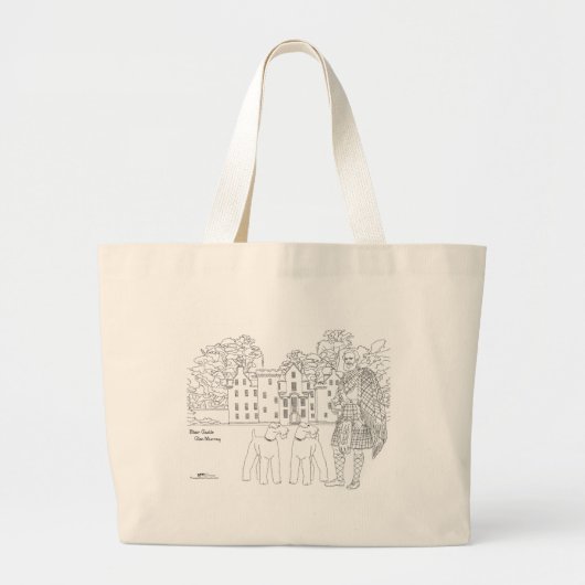 Blair Castle Highlander Airedale Terriers Canvas t Grote Tote Bag (Voorkant)