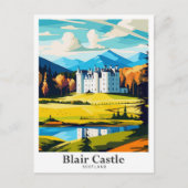 Blair Castle Schotland Vintage reisillustratie Briefkaart (Voorkant)