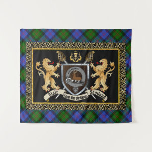 Blair Clan Badge & Motto w/Lions Wandkleed