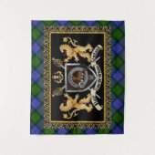 Blair Clan Badge & Motto w/Lions Wandkleed (Voorkant)