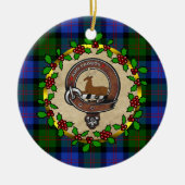 Blair Clan Badge & Tartan Persoonlijke mas Keramisch Ornament (Voorkant)