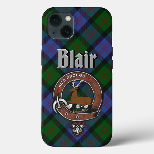Blair Clan Badge & Tartan Phone Case (Achterkant)