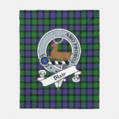 Blair Clan Badge Tartan Pset Fleece Deken (Voorkant)