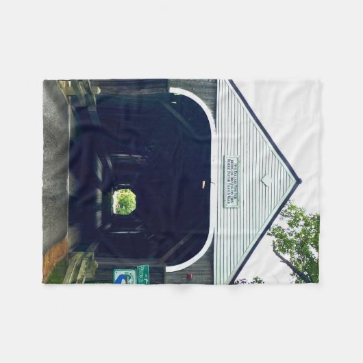 Blair Covered Bridge Fleece Deken (Voorkant (Horizontaal))