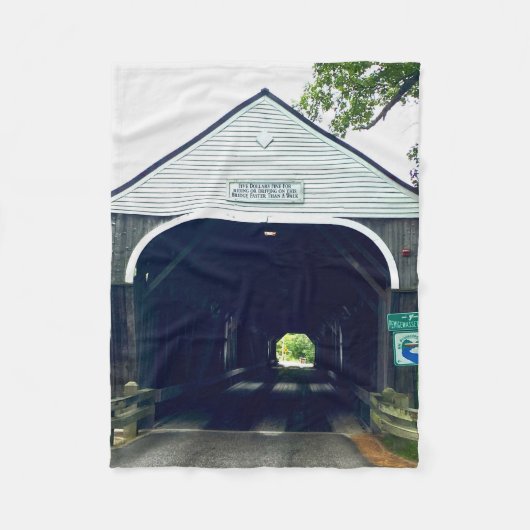 Blair Covered Bridge Fleece Deken (Voorkant)