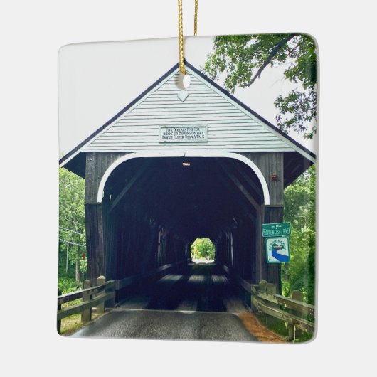 Blair Covered Bridge Keramisch Ornament (Links)
