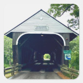 Blair Covered Bridge Vierkante Sticker (Voorkant)