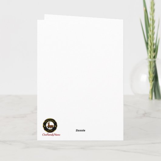 Blair Crest & Tartan met Robin Persoonlijk  Kaart (Achterkant)