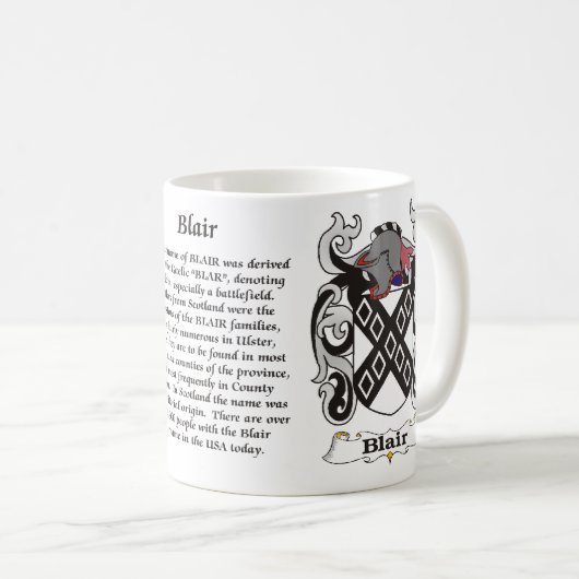 Blair Family Coat of Arms mok (Voorkant rechts)