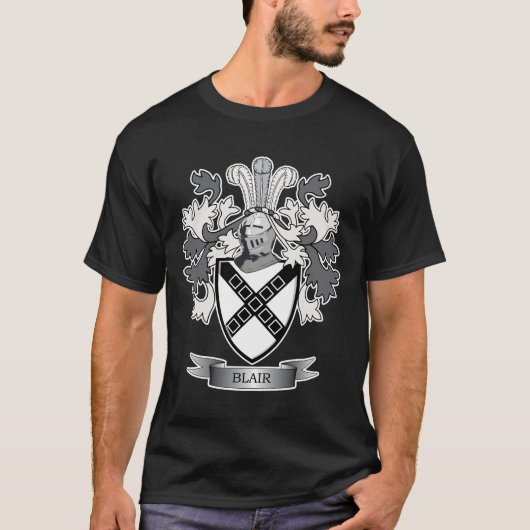 Blair Family Crest Coat of Arms T-shirt (Voorkant)