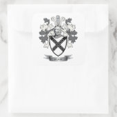 Blair Family Crest Coat of Arms Vierkante Sticker (Tas)