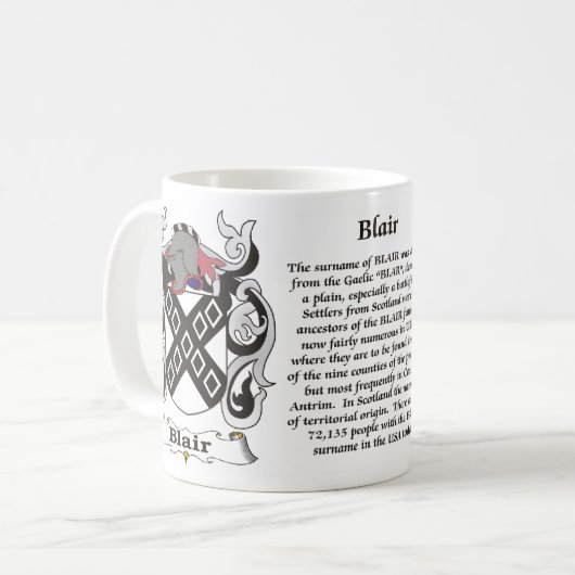 Blair Family Crest Mok (Voorkant links)