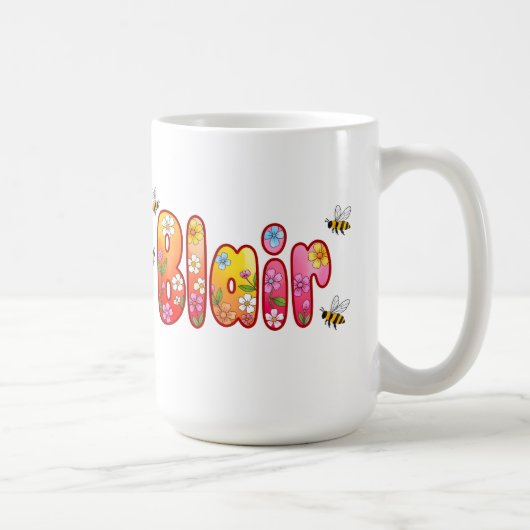 Blair - Floral and Bee Design Mug Koffiemok (Rechts)