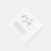 BLAIR Fun Facts Bruiloft servetten, Modern Minimal Servet (Hoek)