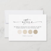 Blair minimal Wedding Guest Dress Code Attire Kaar Kaart (Voorkant)