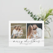 BLAIR Minimalist Bohemian 2 Foto Kerstmis Kaart (Staand voorkant)
