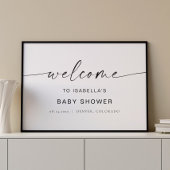 BLAIR Minimalist Boho Baby Shower Welcome Sign Poster