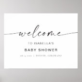 BLAIR Minimalist Boho Baby Shower Welcome Sign Poster (Voorkant)