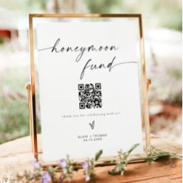 BLAIR Minimalist Boho Huwelijksreis Fonds Trouwbor Poster