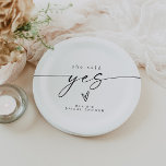 BLAIR minimalist boho ze zei ja Vrijgezellenfeest Papieren Bordje<br><div class="desc">Dit 'she said yes' vrijgezellenfeesten bord is voorzien van een modern boho handgeschreven lettertype en een schattig boho hart. Wijzig eenvoudig de kleuren en bewerk *de meeste* woorden om aan de behoeften van uw gelegenheid te voldoen. Dit papieren bord is perfect voor uw eigentijdse, industriële of bohemian bruidsviering, koppeldouche of...</div>